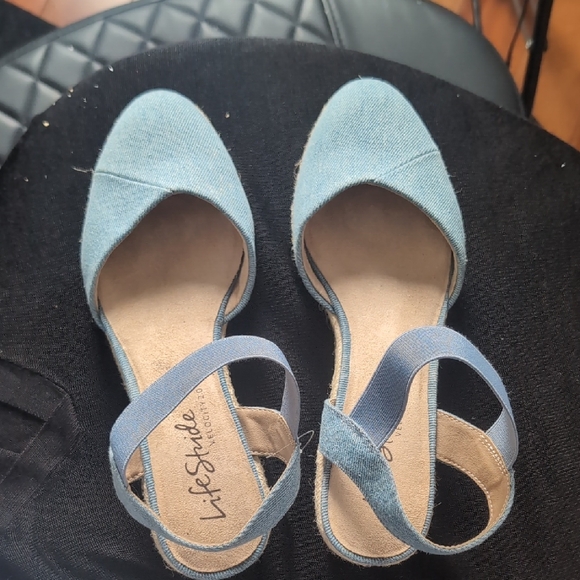 Life Stride Women's Denim Espadrilles Boho Size 8.5 - Picture 2 of 8